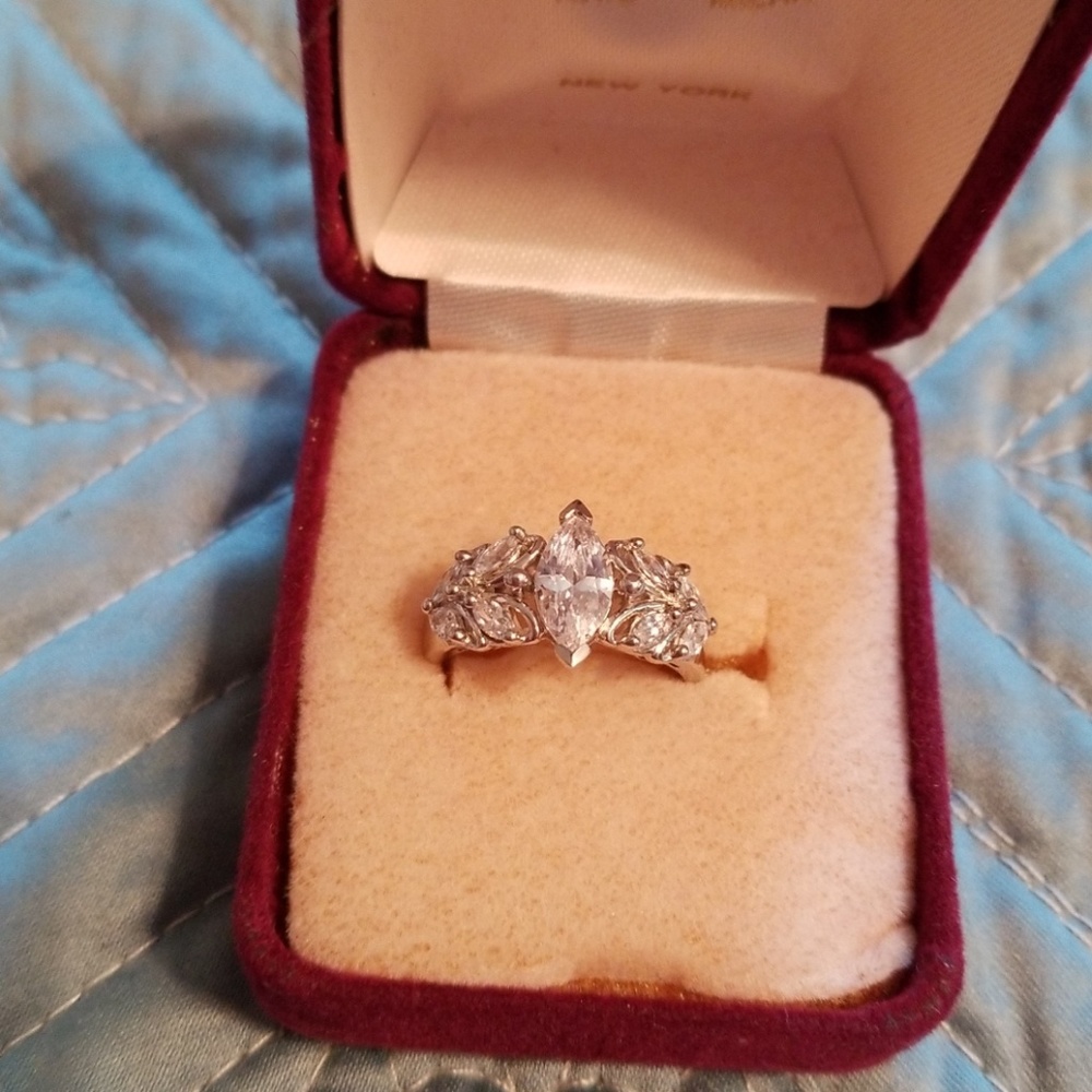 Size 7 Bella Luce marquise ring sterling silver